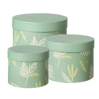 Mimosa Lined Hat Boxes (Set of 3)