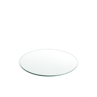 Mirrored Plate Round - Clear