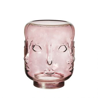 Visages Glass Vase 