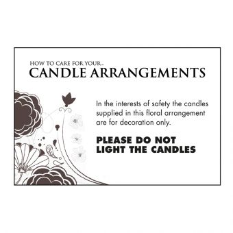 Candle Arrangement Care Card (60-00721-GROUP)