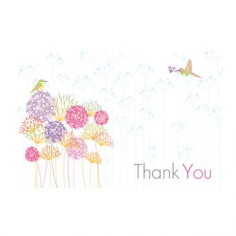Thank You - Alliums & Birds