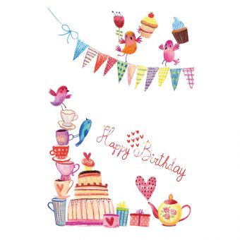 Happy Birthday - Tea Party (60-00880-GROUP)