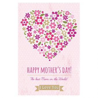 Happy Mothers Day - Flower Heart