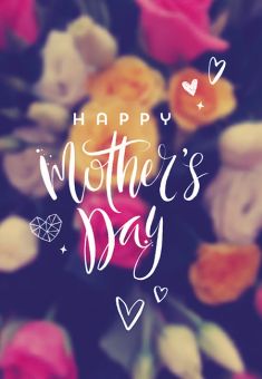Happy Mothers Day - Blue Background (60-01117-GROUP)