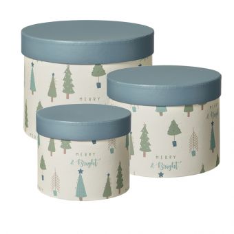 Lonesome Pine Lined Hat Boxes (Set of 3)