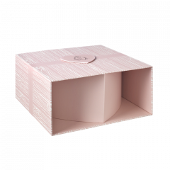 Oxford Lined Heart Box - Pink